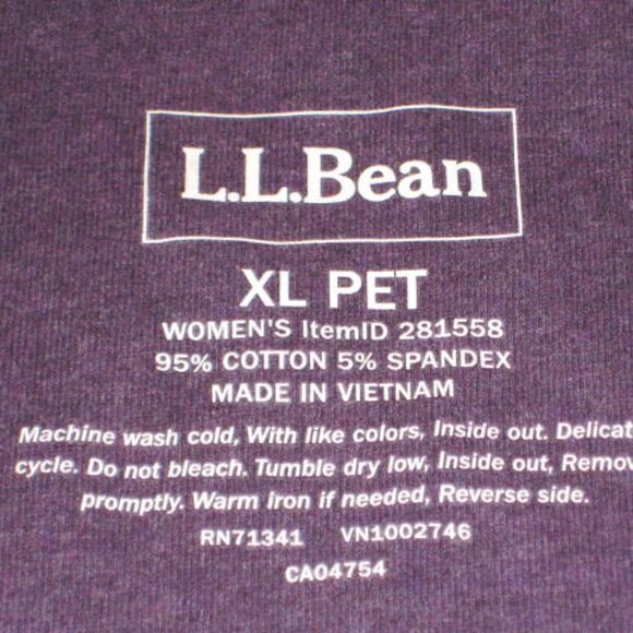 NWT L.L. Bean XLP Ultrasoft Sweats Jacket Full Zip Mock Neck Purple Petite NEW - Picture 6 of 7
